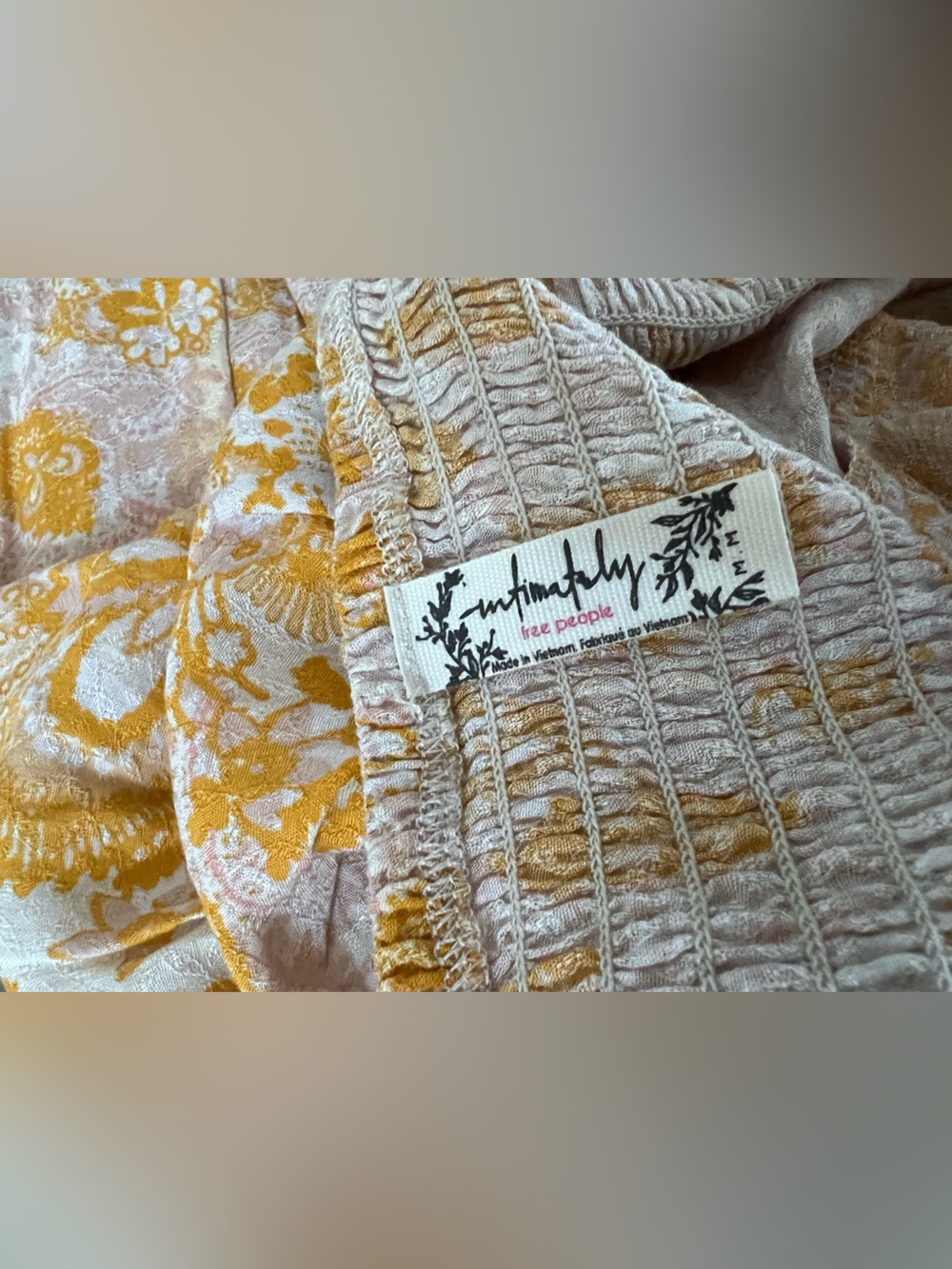 Free People Yellow & Cream Floral Tiered Maxi Dress - Picture 11 of 11